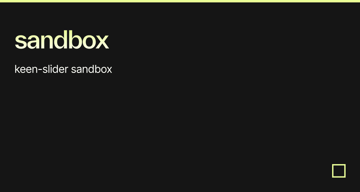 sandbox - Codesandbox