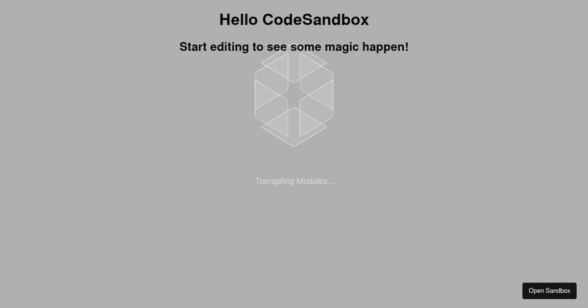 React Typescript - Codesandbox