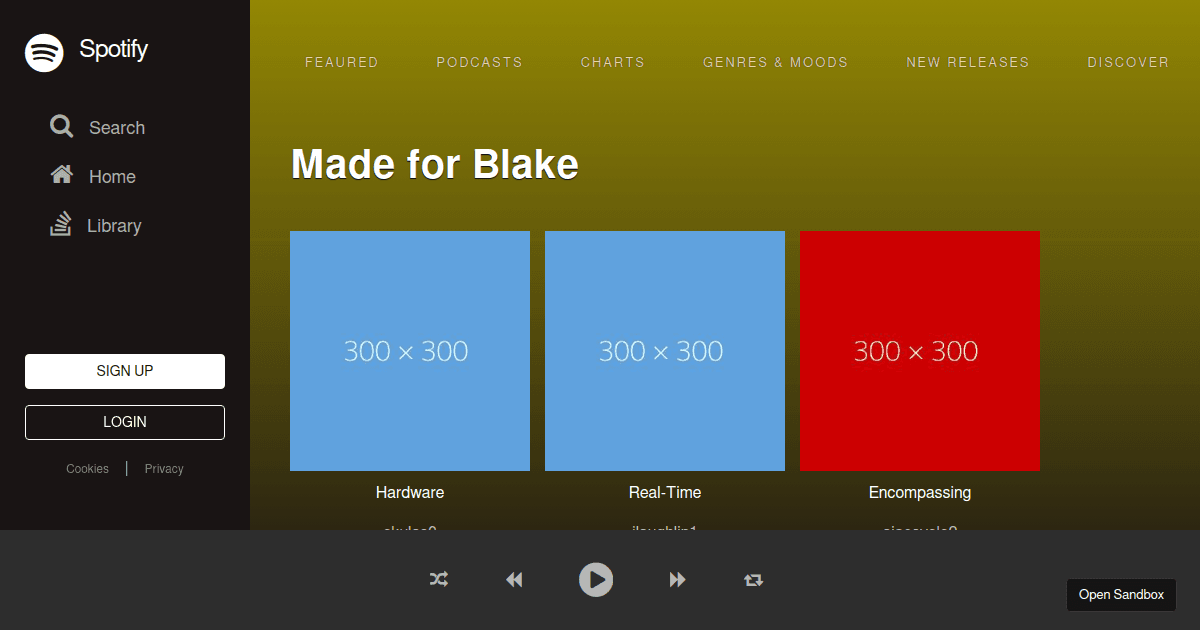 spotify-playground - Codesandbox