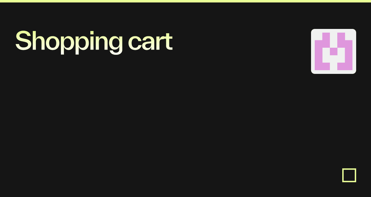 Shopping Cart - Codesandbox