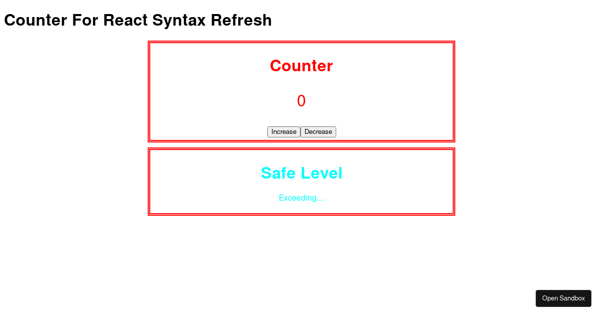 react - Codesandbox