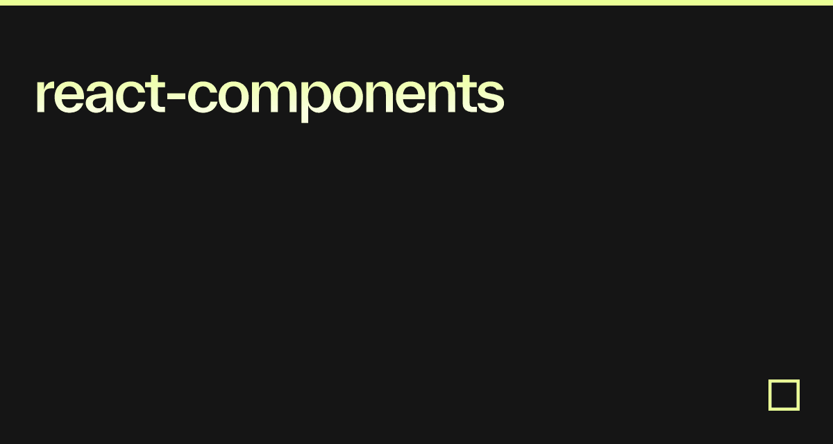 react-components - Codesandbox