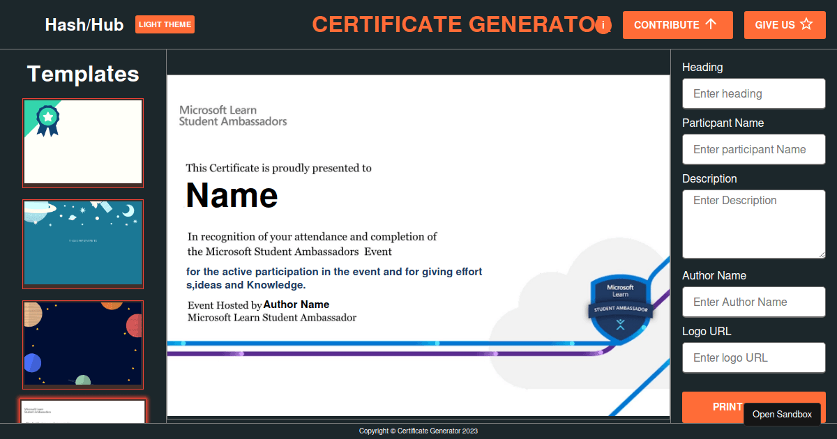 Certificate_generator - Codesandbox