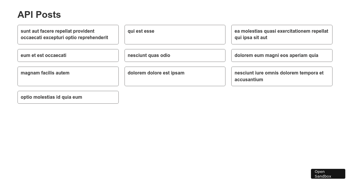 react - Codesandbox