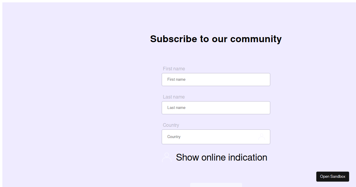 testing the complete flow - Codesandbox