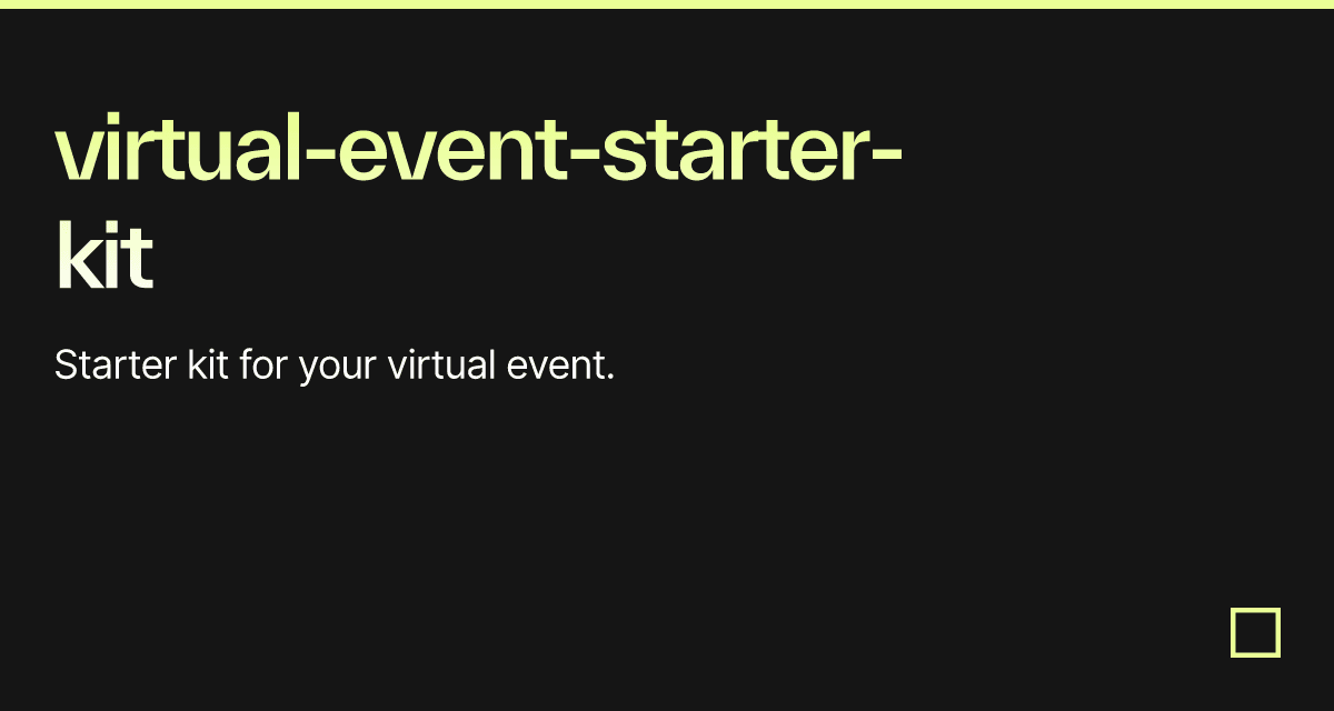 virtual-event-starter-kit - Codesandbox