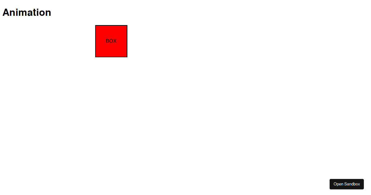 css animation - Codesandbox