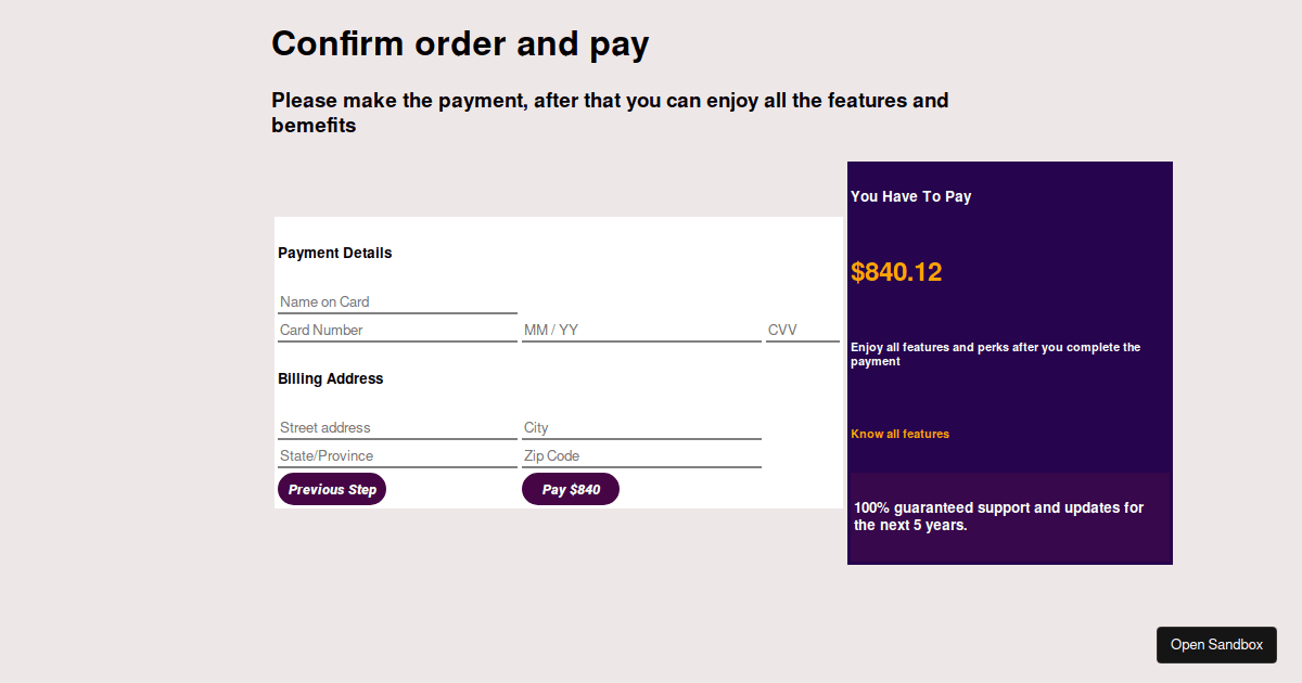 form - Codesandbox