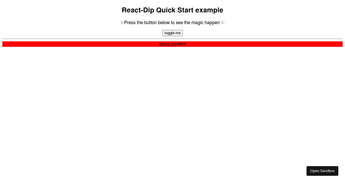 react-dip Quick Start (forked) - Codesandbox