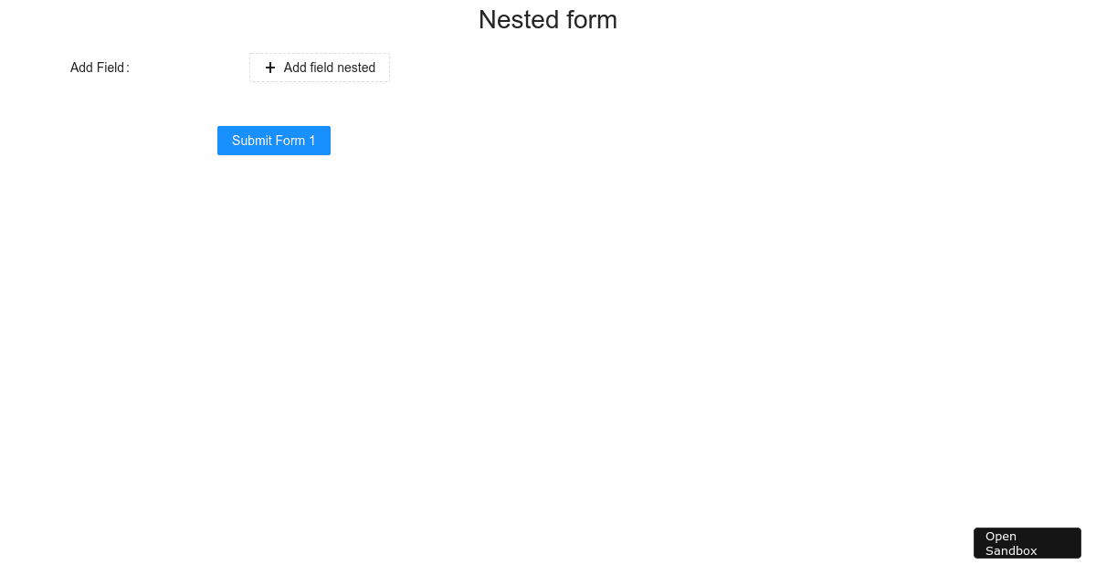 Reference Design Application Using Nested Form Nested-form - Codesandbox
