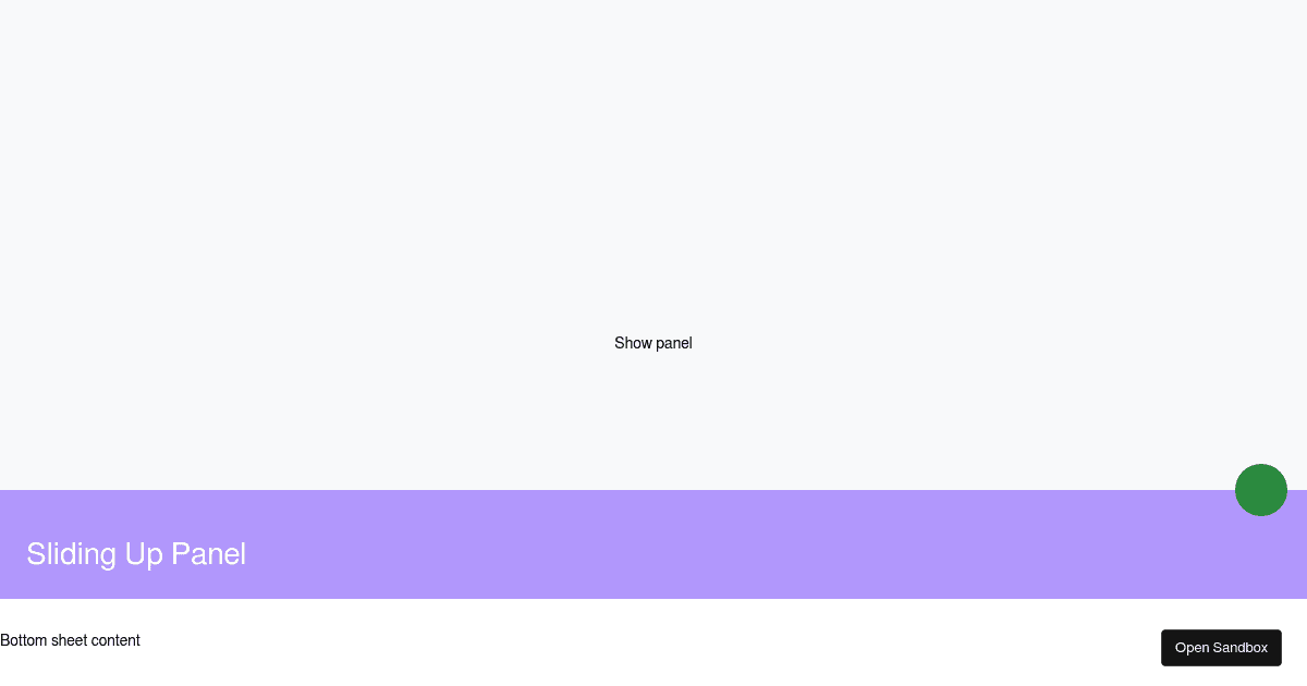 React Native Sliding Up Panel (forked) Codesandbox
