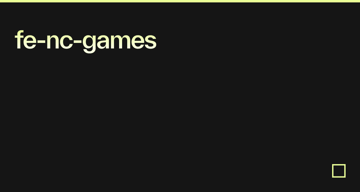 fencgames Codesandbox