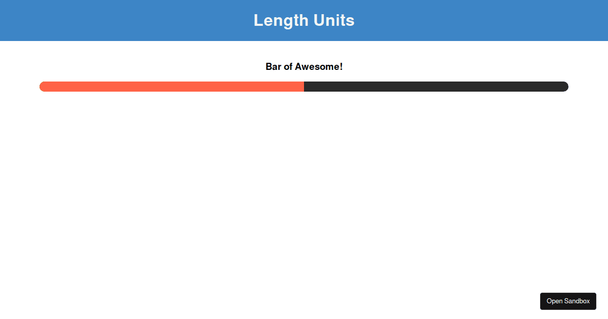 CSS magic bar and progress - Codesandbox