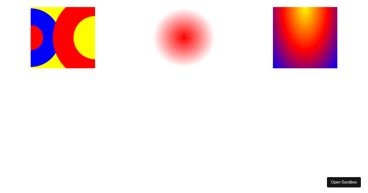 Radial gradient Codesandbox Radial gradient codesandbox