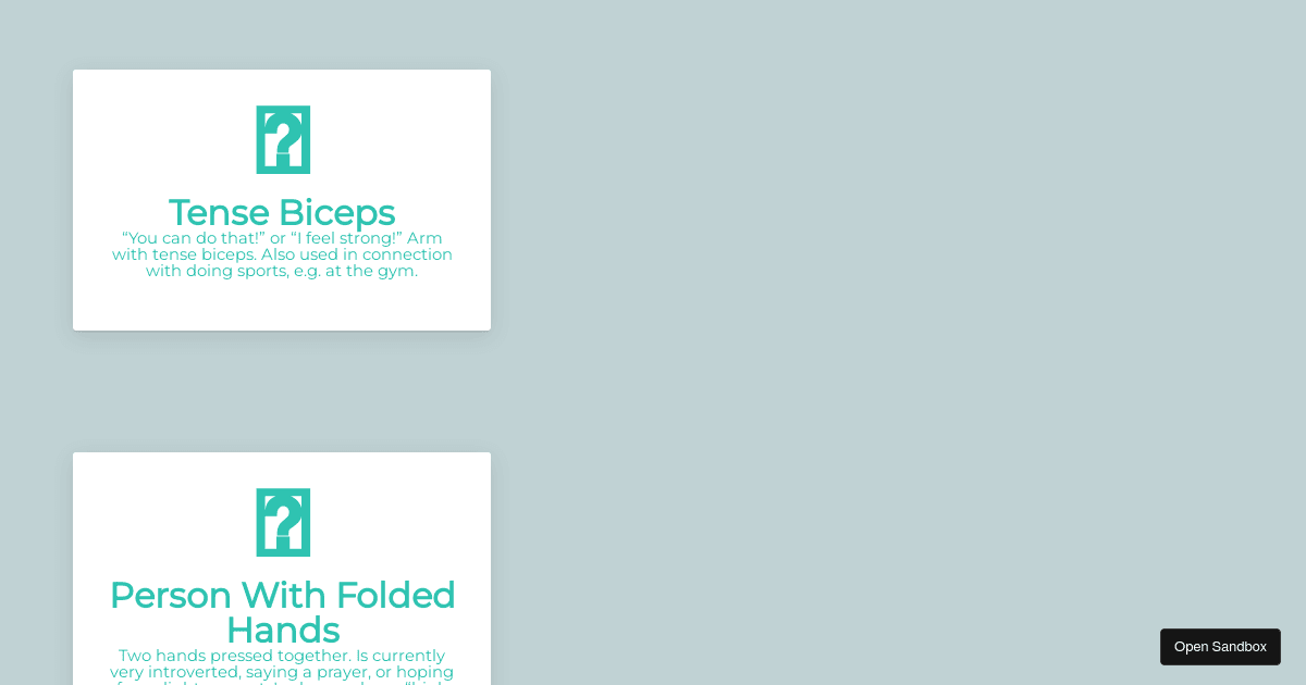 Mapping Components Practice (forked) - Codesandbox