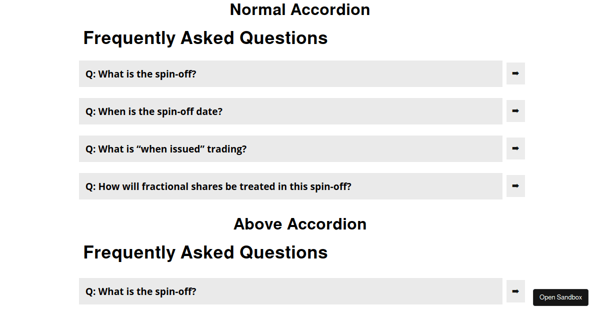 Reactaccordion Codesandbox