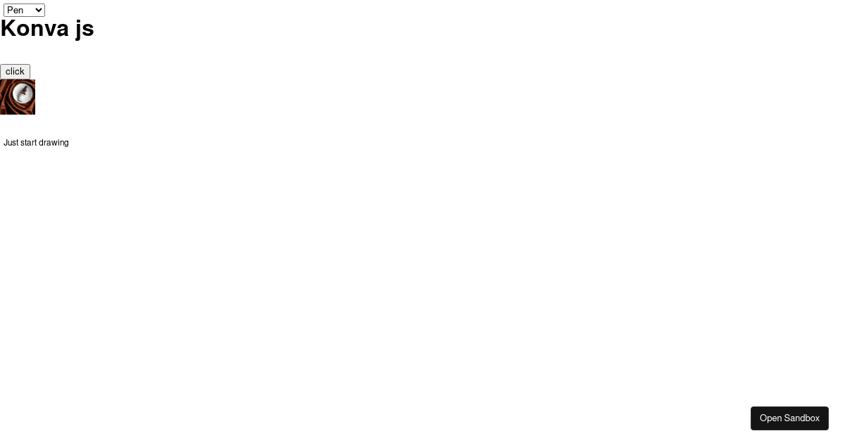 react konva with pen and eraser (forked) - Codesandbox