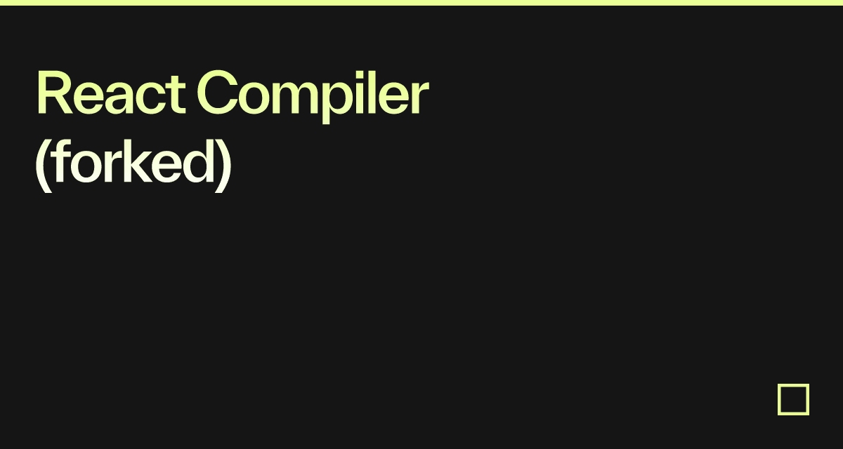 React Compiler (forked) - Codesandbox