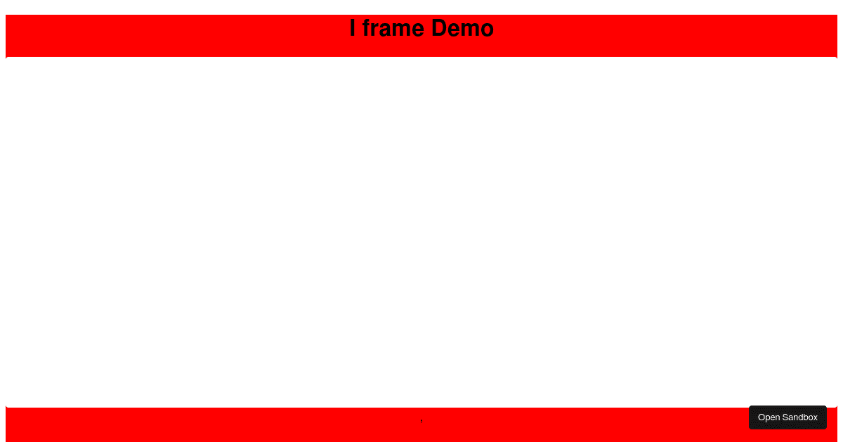 React Iframe demo (forked) - Codesandbox