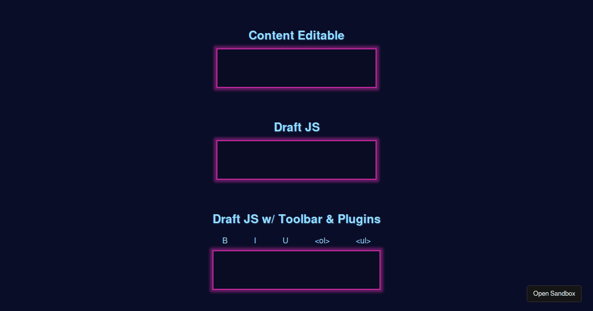 DraftJSDemo - Codesandbox