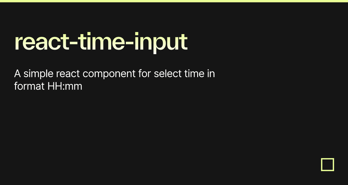 React time input Codesandbox