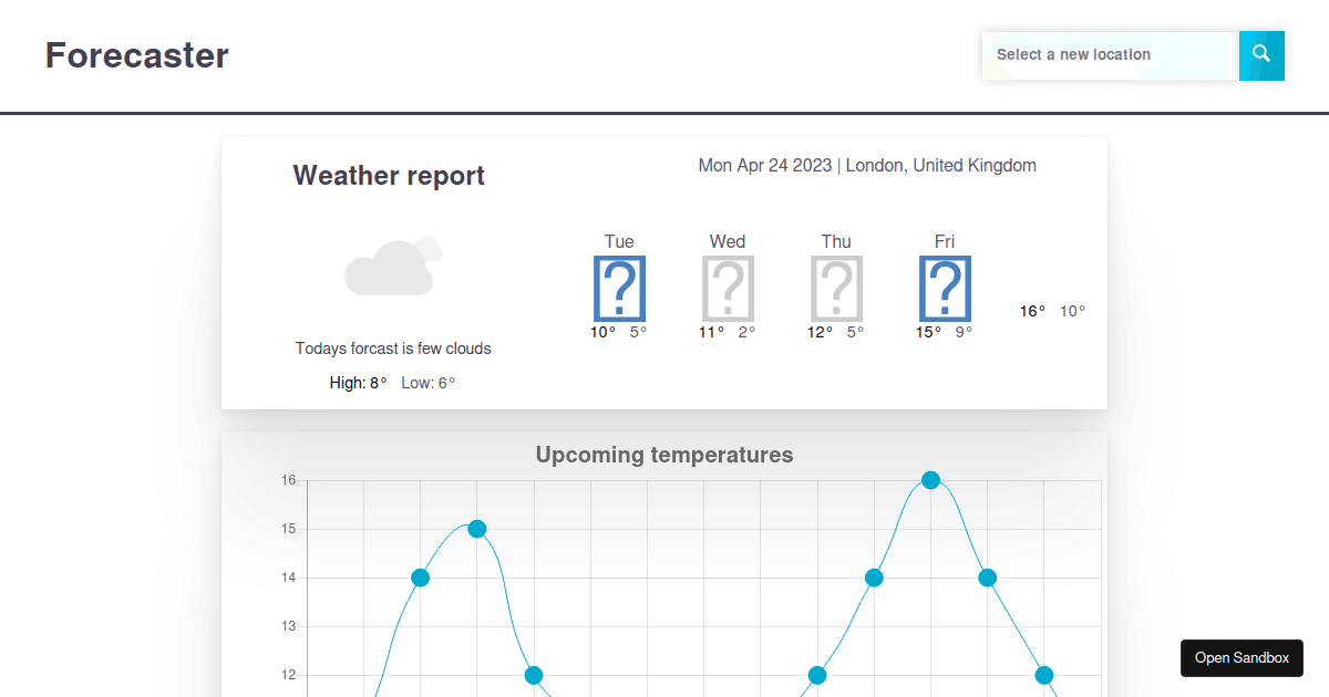 5-day-weather-forecast - Codesandbox