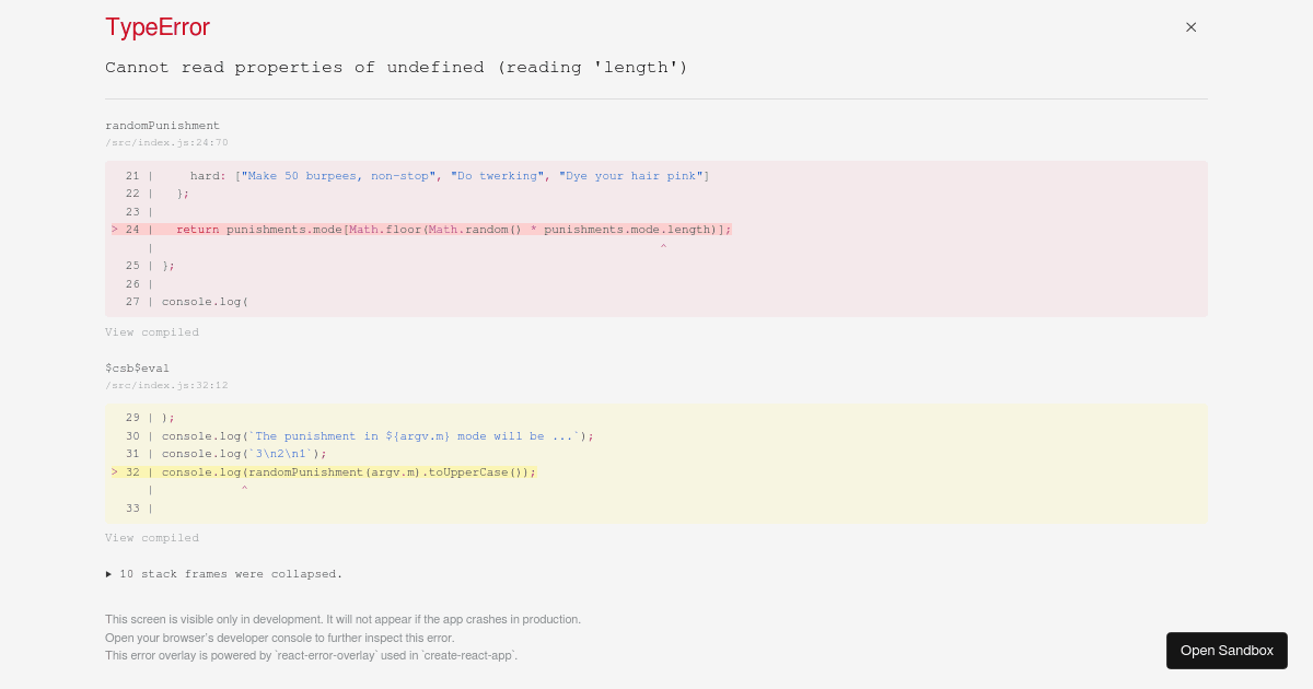 LAB - JS Node introduction - Codesandbox