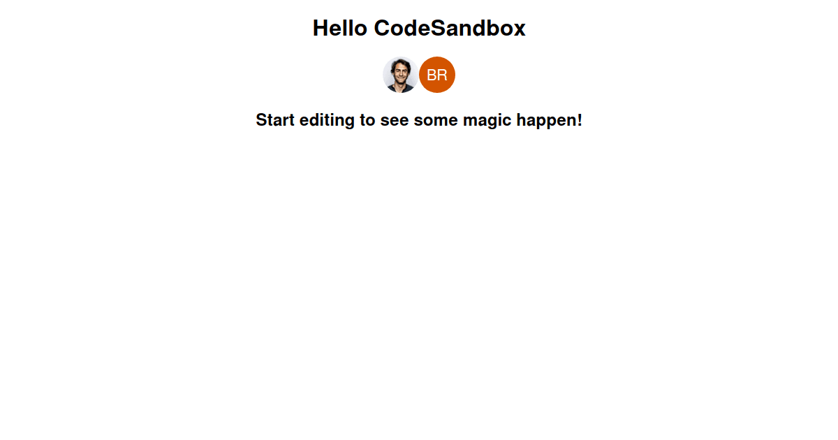 avatar - Codesandbox