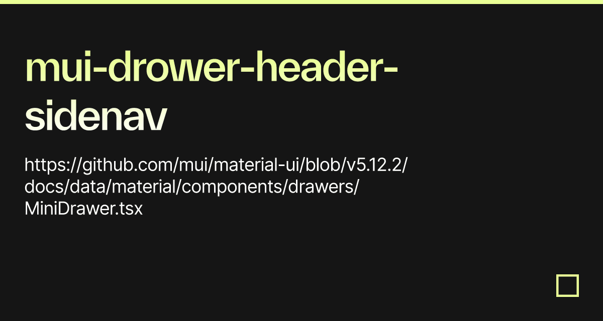 mui-drower-header-sidenav - Codesandbox