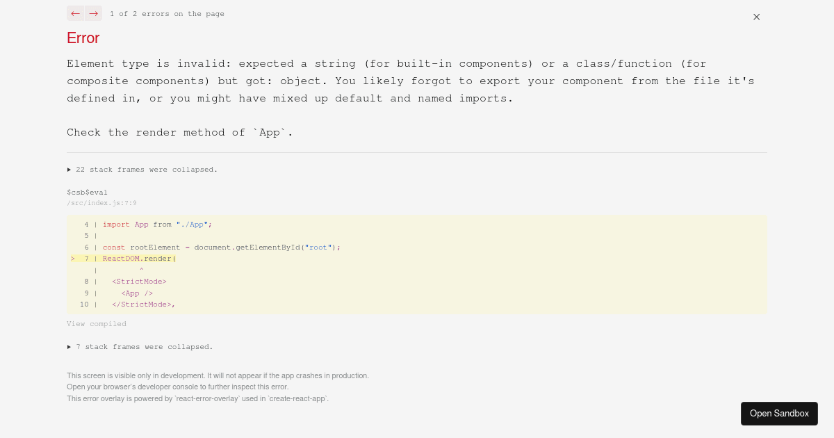 react - Codesandbox