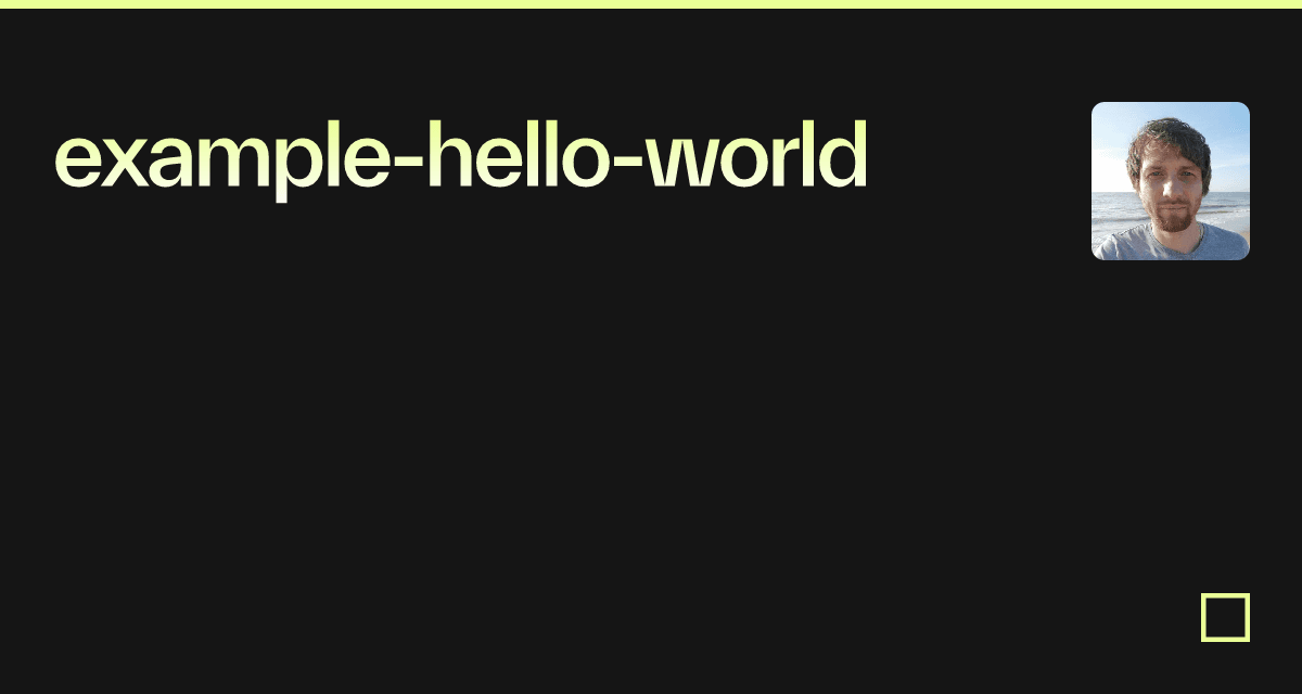 example-hello-world - Codesandbox