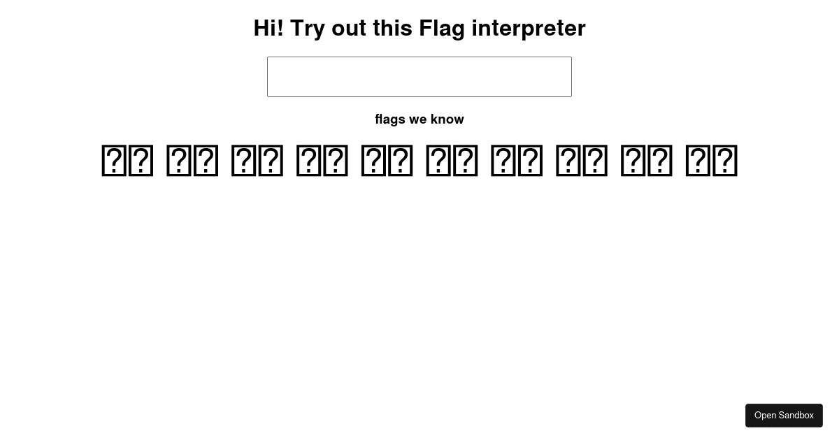flag-interpreter - Codesandbox