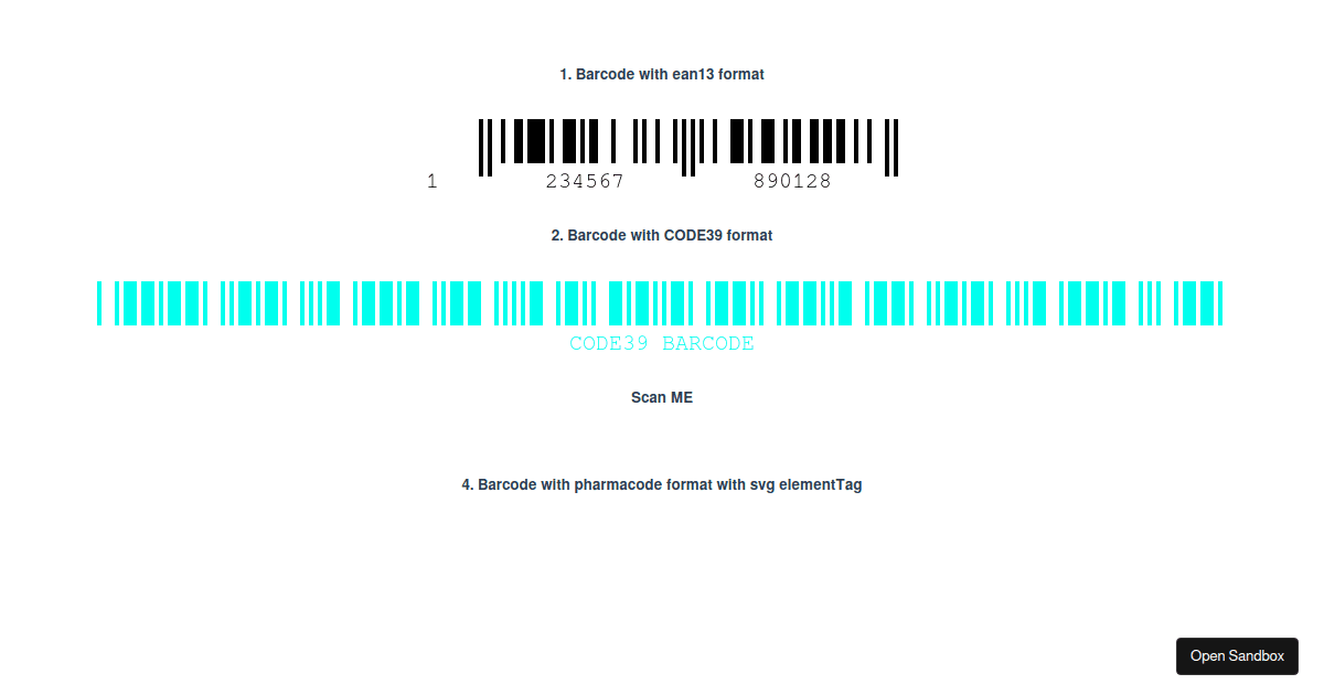Generate Barcode in Vue 3 (forked) Codesandbox