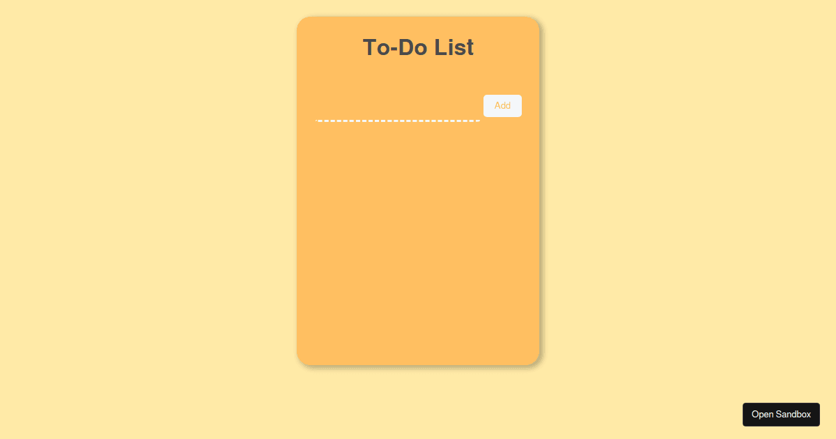 To-do-list - Codesandbox