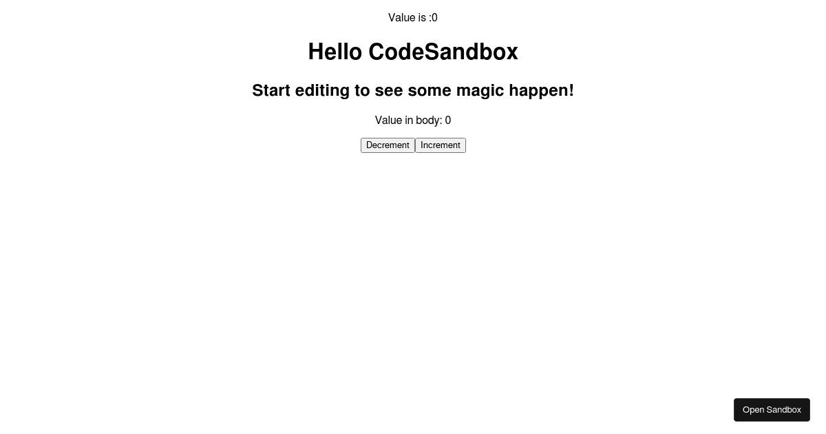 react - Codesandbox