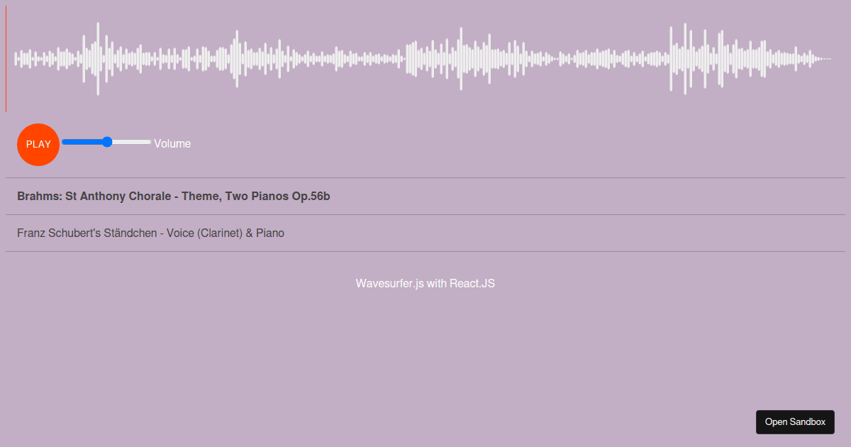 Audio Player With Wavesurferjs And React Codesandbox 