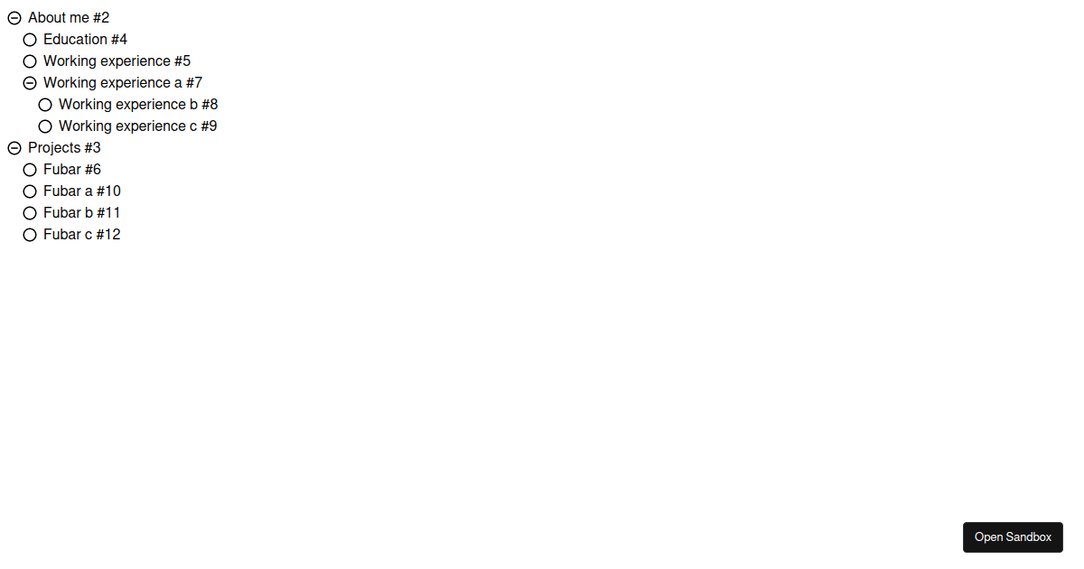 react treeview draggable with react-dnd (2nd try) - Codesandbox
