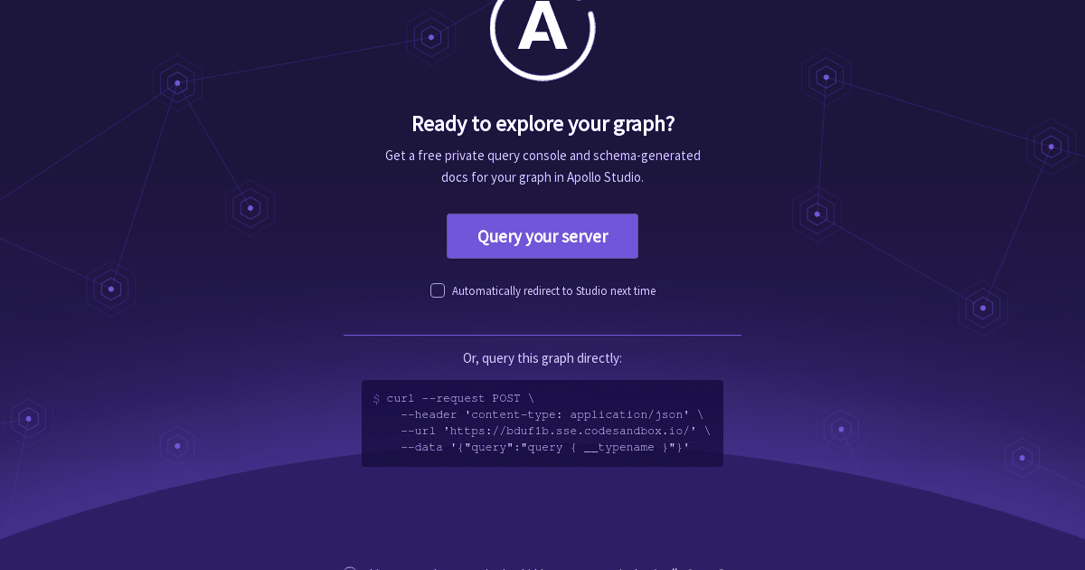 Apollo Server - Codesandbox