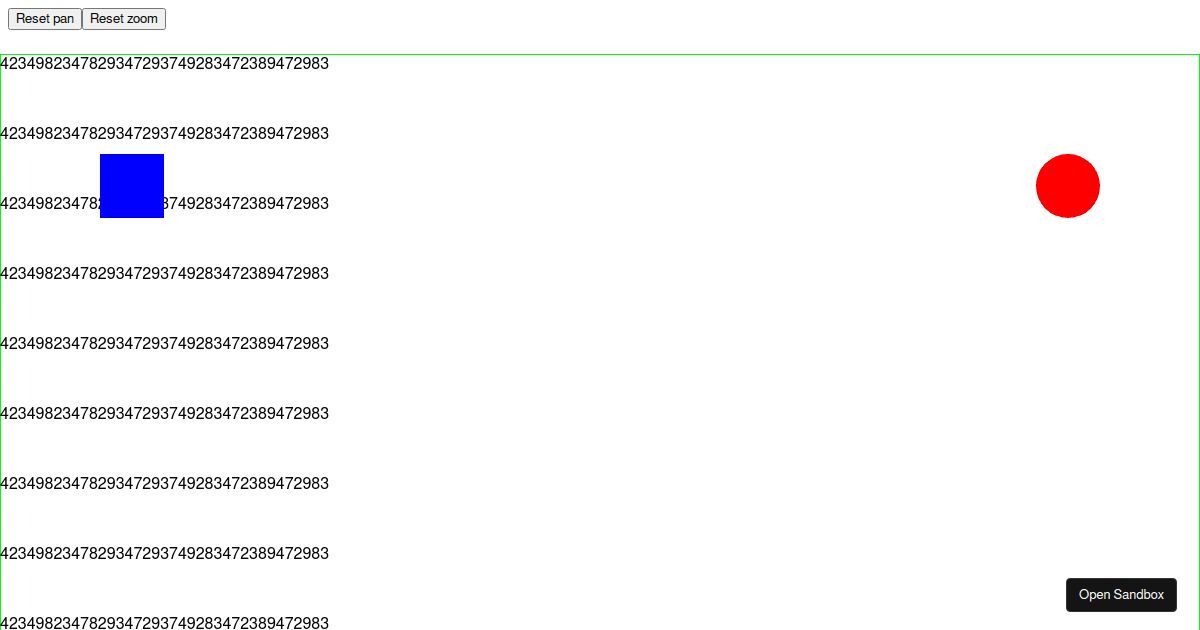 usepanzoom example (forked) Codesandbox