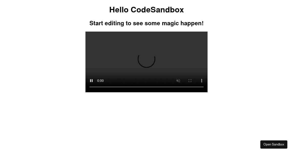 flv player (forked) - Codesandbox