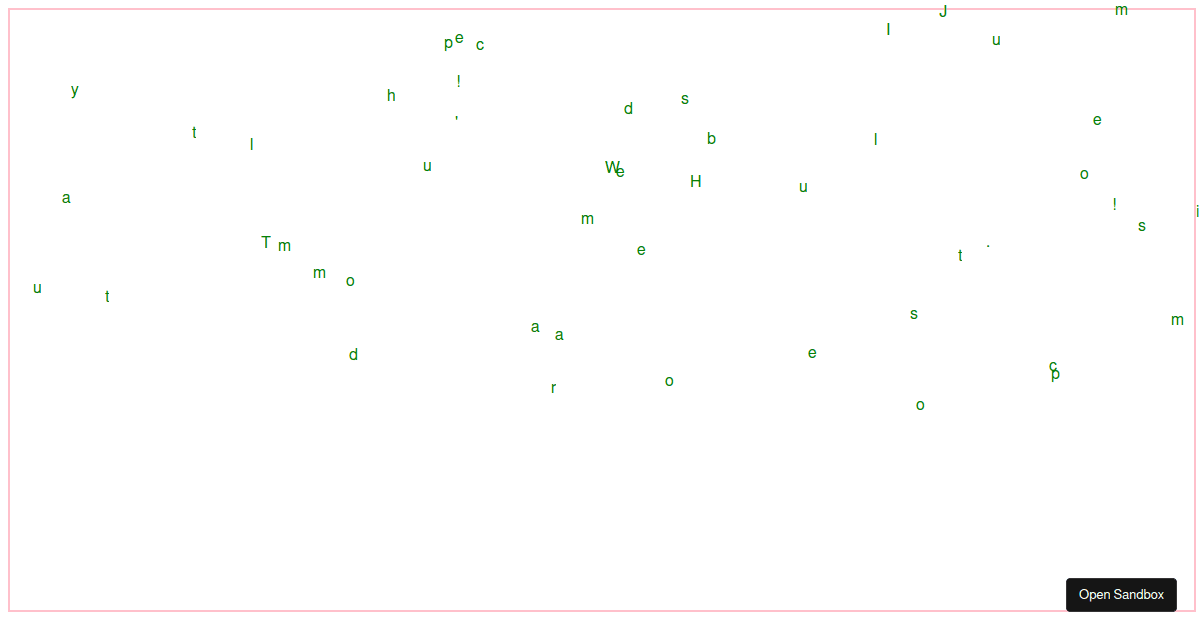 Scatter Letters ScatterLetters - Codesandbox