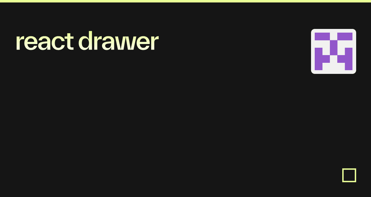 react drawer - Codesandbox