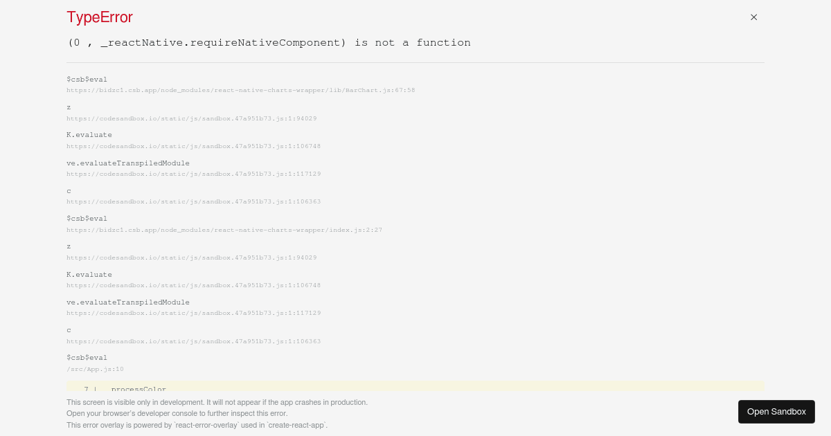 React Native (forked) - Codesandbox