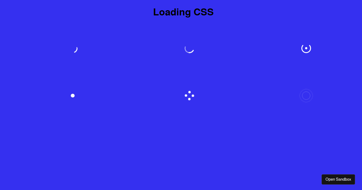 loadinging css 2 - Codesandbox