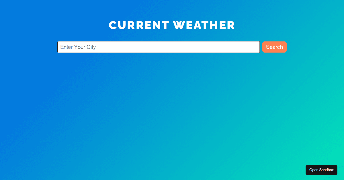 Weather - Codesandbox