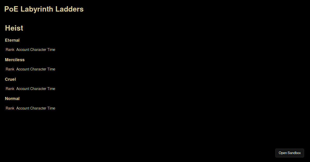 poelabyrinthladder (forked) Codesandbox