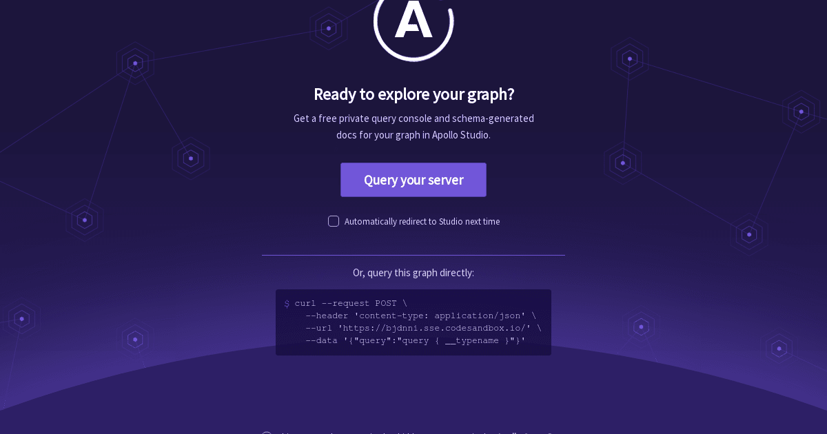 Apollo Server Typescript Codesandbox