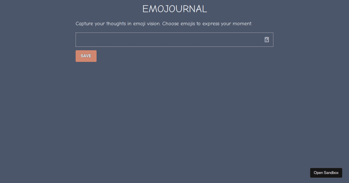 emojournal - Codesandbox