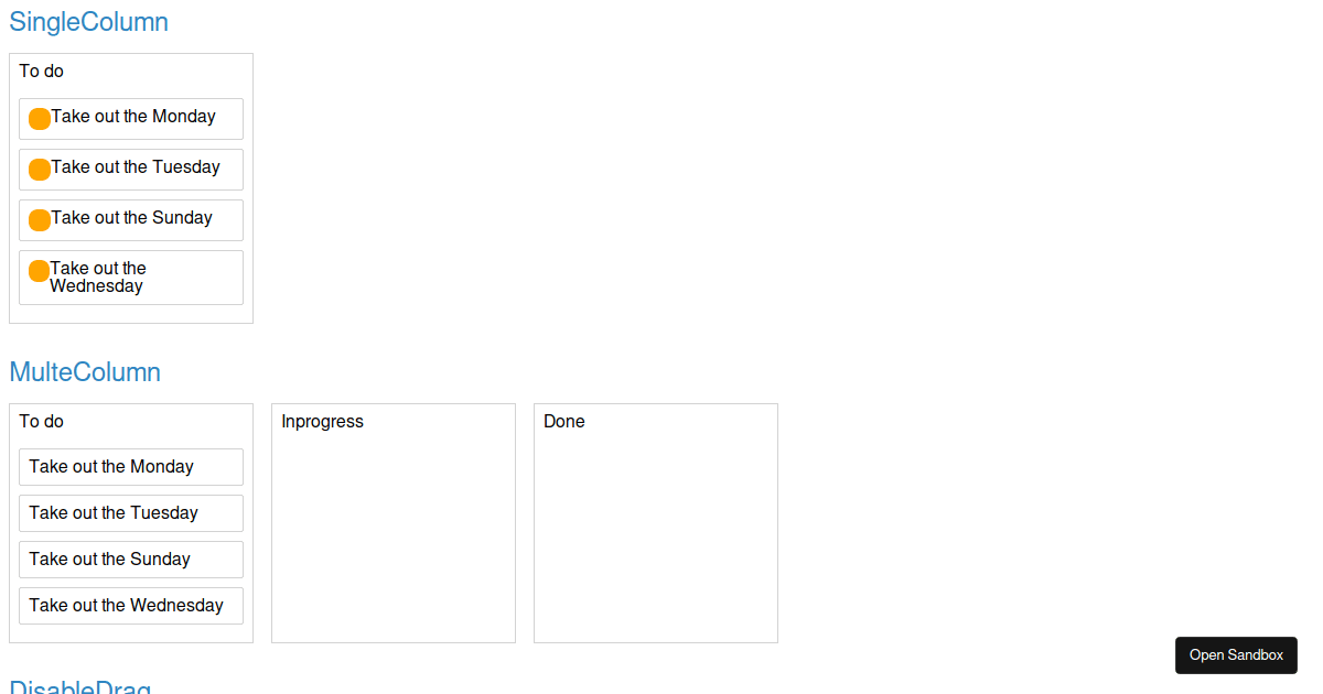 beautiful-dnd-mult-column - Codesandbox