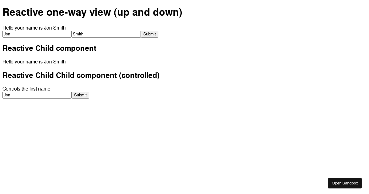 Module 9: Reactive View with hierarchical view - Codesandbox